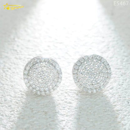 925 Sterling Silver Round Earrings