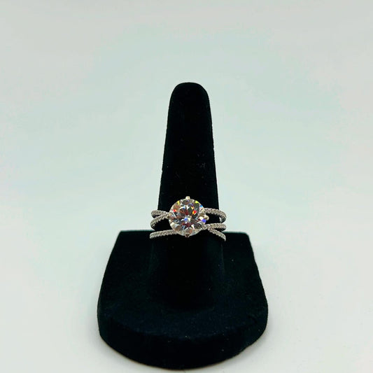 3ct 18k White Gold Engagement Ring